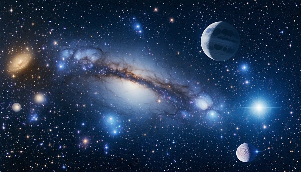 A cosmic-themed background illustrating celestial bodies and constellations. A cosmic-themed background illustrating celestial bodies and constellations.